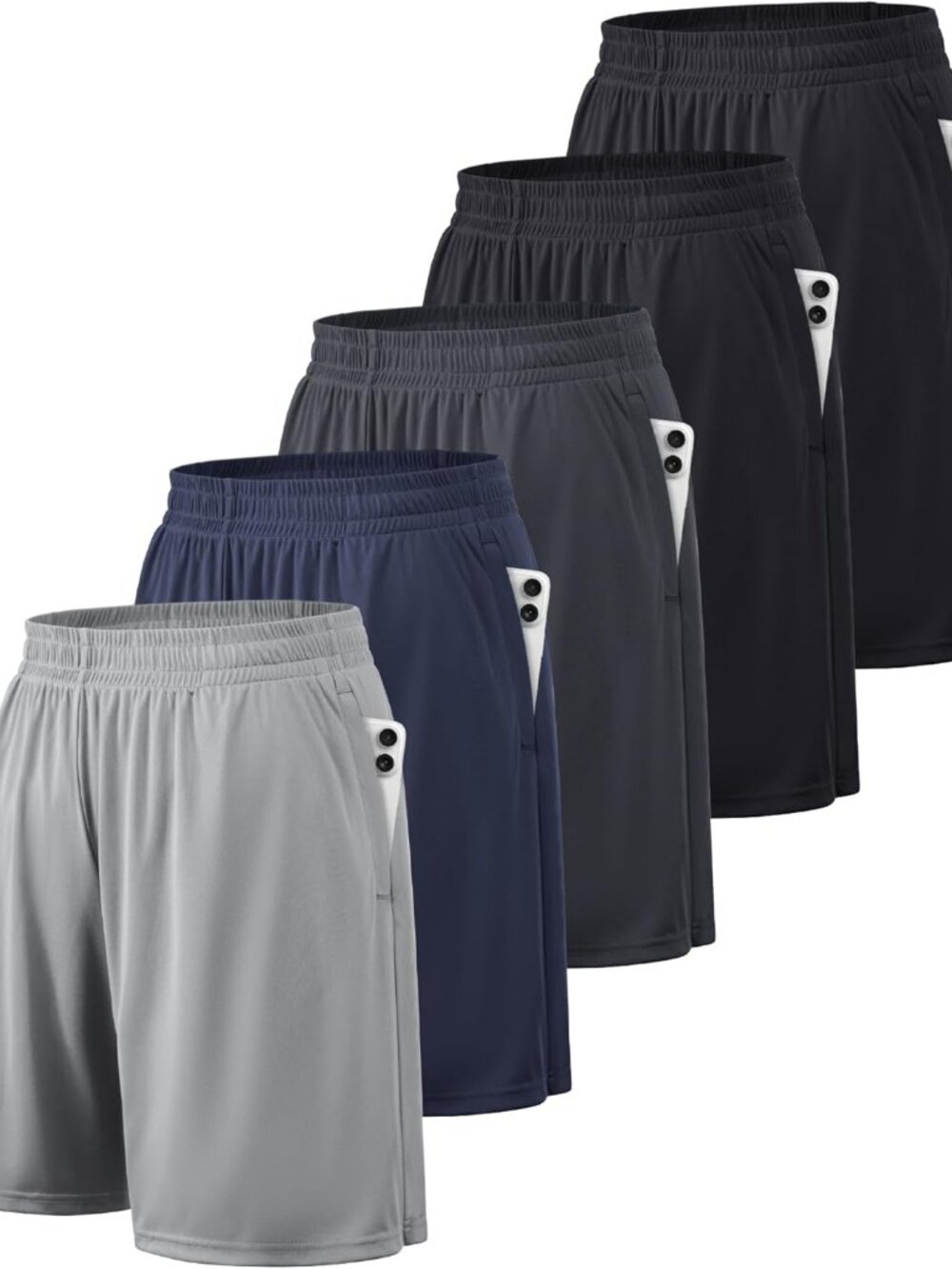 Athletic Shorts for Men with Pockets and Elastic Waistband Quick Dry Activewear